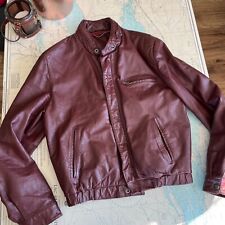 Jaqueta de motocicleta vintage de couro borgonha comprar usado  Enviando para Brazil