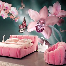 Vlies Fototapete Wandtapete Wandbilder 3D Schöne Schmetterling Blumen 1252 comprar usado  Enviando para Brazil