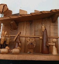 Vintage wooden nativity for sale  Barberton