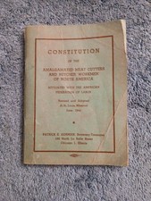Cortadores de carne amalgamados y carniceros de América del Norte Const 1944 de colección segunda mano  Embacar hacia Mexico