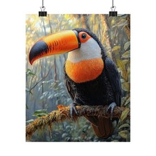 Pôster com estampa de arte de pássaro tucano Toco, decoração para casa de vida selvagem, presente para amante da natureza comprar usado  Enviando para Brazil