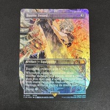 [Foil] Buster Sword Borderless Magic The Gathering Final Fantasy VII Inglés Gris Raro 2025 FIN segunda mano  Embacar hacia Mexico