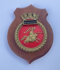 Hms resolution plaque for sale  BARNSTAPLE