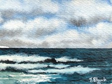 ORIGINAL AQUARELL - Brandung und Meer. comprar usado  Enviando para Brazil