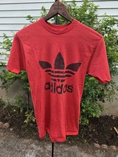Usado, Camiseta Adidas Trefoil vermelha ponto único vintage desbotada fina anos 80 feita pequena estilo EUA comprar usado  Enviando para Brazil