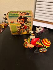 VINTAGE LINEMAR JAPAN CELULÓIDE MICKEY MOUSE EM TRICICLO MECÂNICO COM CAIXA ORIGINAL comprar usado  Enviando para Brazil