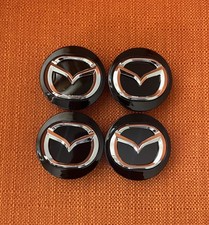 Tampas de centro de roda Mazda 4x pretas 56 mm/2,20 polegadas Mazda 3/5/6, Miata, RX 8, CX3/5/7/9, usado comprar usado  Enviando para Brazil