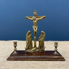 Vintage brass crucifix for sale  SHEFFIELD