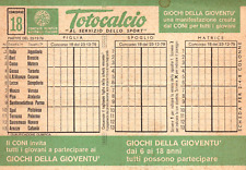 Schedina calcio totocalcio usato  Albenga