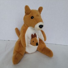 Kellytoy Beanpals canguru com bebê canguru 6 no outback Austrália marsupial comprar usado  Enviando para Brazil
