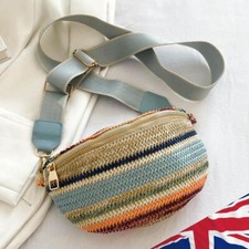 Bolsa de peito listrada arco-íris moda bolsa de babá simples para férias de fim de semana comprar usado  Enviando para Brazil