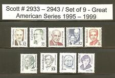 Usado, Selos de 9 MNH dos EUA Scott # 2933 - 2943 Great Americans comprar usado  Enviando para Brazil