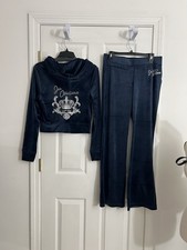 Novo Conjunto de Trajes de Veludo Juicy Couture "Regal Blue" Tamanho M, usado comprar usado  Enviando para Brazil