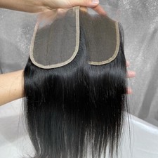 Fecho de renda 4X4 reto 100% cabelo humano 4 por 4 cloure renda natural 8-22 polegadas comprar usado  Enviando para Brazil