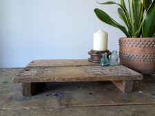 Banqueta de madeira antiga bajot piso rosa antiga feita à mão tábua de servir vintage comprar usado  Enviando para Brazil