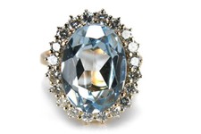 Ring aquamarin brillanten gebraucht kaufen  Düsseldorf