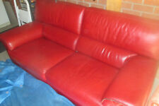 Canape rouge cuir d'occasion  Haubourdin