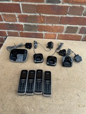 Telefones domésticos Panasonic KX-TGJ420E preto sem fio conjunto de 4 com bateria recarregável comprar usado  Enviando para Brazil