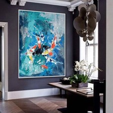 Faca paleta colorida acrílica grossa arte abstrata pintura extra grande comprar usado  Enviando para Brazil