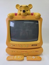 RARO! ¡FUNCIONA! Winnie The Pooh-TV con reproductor de DVD, altavoces para los oídos, 2 controles remotos, 2005 segunda mano  Embacar hacia Mexico
