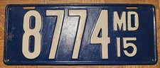 1915 maryland license for sale  New Market