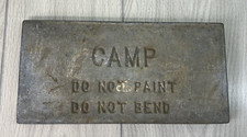 Camp zinc plate for sale  Waldorf
