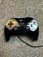 Controle clássico preto Pro Nintendo Wii/U OEM oficial RVL-005(2) com fio comprar usado  Enviando para Brazil