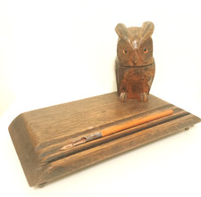 Antique owl inkwell for sale  UK
