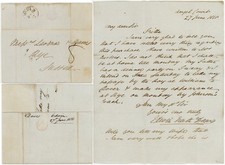 1838 letter ed.dawes for sale  LONDON
