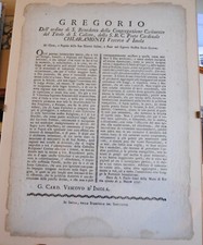 Editto cardinale gregorio usato  Cesenatico