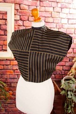 Blusa Vintage Original De Los Años 40 Negra Y Dorada Con Rayas comprar usado Blusa Vintage Original De Los Años 40 Negra Y Dorada Con Rayas comprar usado  Enviando para Brazil