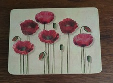 Eight poppy placemats for sale  HARROGATE