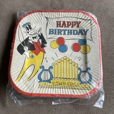 Vintage 1956 Pratos de Sobremesa de Papel Feliz Aniversário Pureza Pacote com 8 Tema Circo comprar usado  Enviando para Brazil