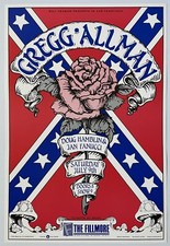 Póster de concierto Gregg Allman San Francisco 1988 The Fillmore F-33 segunda mano  Embacar hacia Mexico