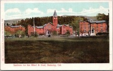 Cartão postal vintage da década de 1910 em Berkeley, Califórnia "Instituto para Cegos e Surdos" comprar usado  Enviando para Brazil