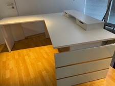 Eckschreibtisch weiß 180x180 gebraucht kaufen  Mönchengladbach