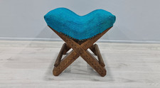 Banqueta turca, cadeira azul, banquinho kilim, banquinho otomano, sala de estar Nomad baho comprar usado  Enviando para Brazil