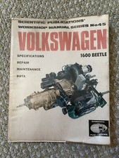 Usado, *RAREScientific Publications oficina manual série nº 45 Volkswagen 1600 besouro comprar usado  Enviando para Brazil
