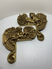 Decorações de moldura de porta de anjo dourada 2 peças comprar usado  Enviando para Brazil