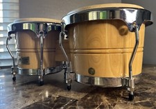 Bongos de madeira natural LP Performance Series detalhes cromados, usado comprar usado  Enviando para Brazil