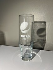 Copo de colecionador Pepsi nitro vidro transparente 7" com logotipo branco comprar usado  Enviando para Brazil
