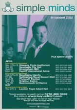 Simple minds 2002 for sale  WREXHAM