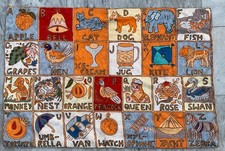 Tapete de alfabeto Aubusson colorido tapeçaria ponta agulha tapeçaria francesa vintage 2x3 comprar usado Tapete de alfabeto Aubusson colorido tapeçaria ponta agulha tapeçaria francesa vintage 2x3 comprar usado  Enviando para Brazil