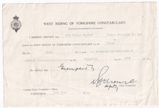 Certificate west riding for sale  NORTHAMPTON