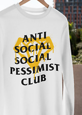 Camiseta clube pessimista social anti-social P-3XL melhor presente paródia TEE, usado comprar usado  Enviando para Brazil