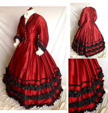 Vestido de baile medieval vitoriano vintage década de 1860 Guerra Civil Southern Belle comprar usado  Enviando para Brazil