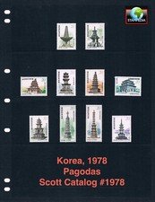 Pagodes 1,5x $11,20 Scott Value - 1978 COREIA (todos os 5 conjuntos) CV MNH NH UMM comprar usado  Enviando para Brazil