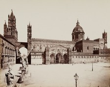 FRATELLI ALINARI (19. wieku) Okolica, Katedra w Palermo, około 1880 roku, wyciąg papieru albuminowego na sprzedaż  Wysyłka do Poland