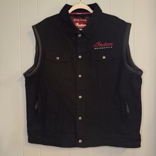 Colete de lona pesado grosso masculino Indian Motorcycle preto GG com botões equipamento de motociclista comprar usado  Enviando para Brazil