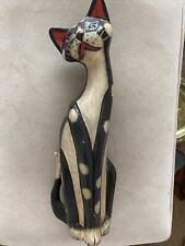 Wooden cat figurine for sale  BRIGHTON